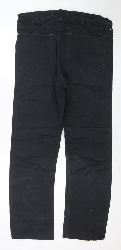 Wrangler Authentics Men's Black 36x34 Regular Straight Fit Jeans