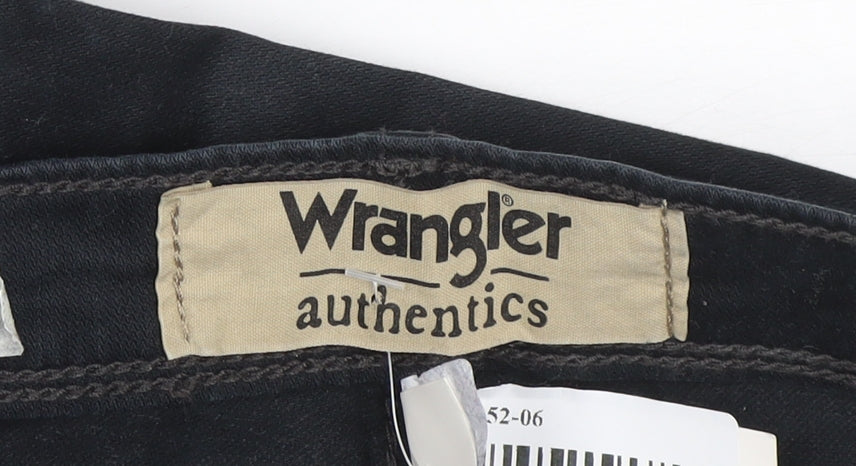 Wrangler Authentics Men's Black 36x34 Regular Straight Fit Jeans