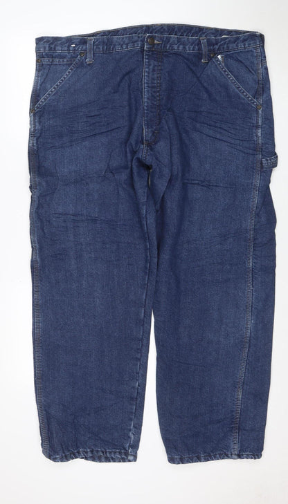 Wrangler Men's Blue Relaxed Straight Fit Jeans 42x30