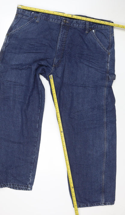Wrangler Men's Blue Relaxed Straight Fit Jeans 42x30