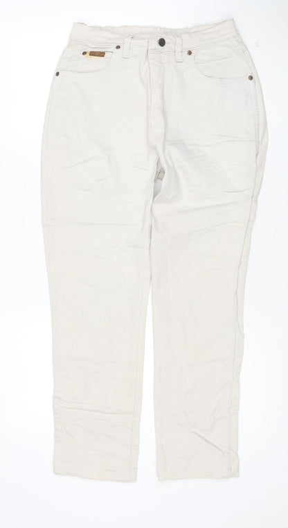 Wrangler Men's Beige Straight Fit Jeans 32W 30L Denim Stretch
