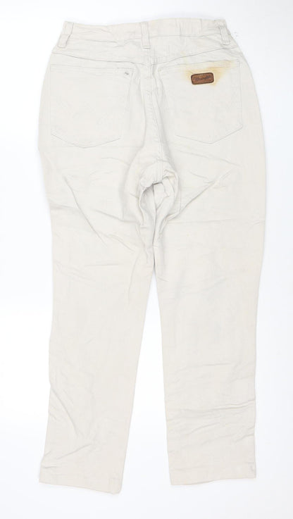Wrangler Men's Beige Straight Fit Jeans 32W 30L Denim Stretch