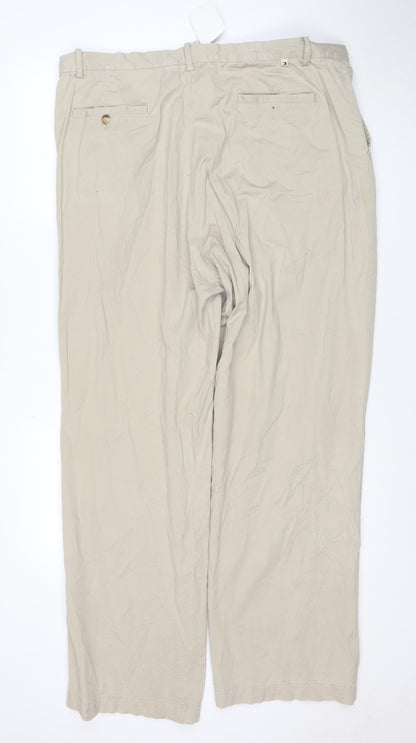 Tommy Hilfiger Men's Beige Chino Trousers 40W 32L Classic Fit Cotton