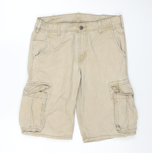 Levi's Men's Beige Cargo Shorts Size 29 Regular Cotton Workwear