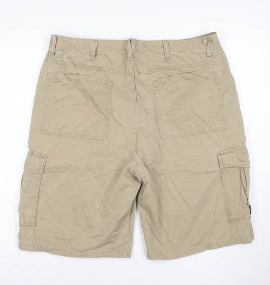 Wrangler Men’s Beige Cargo Shorts Size 38 Cotton Casual Workwear