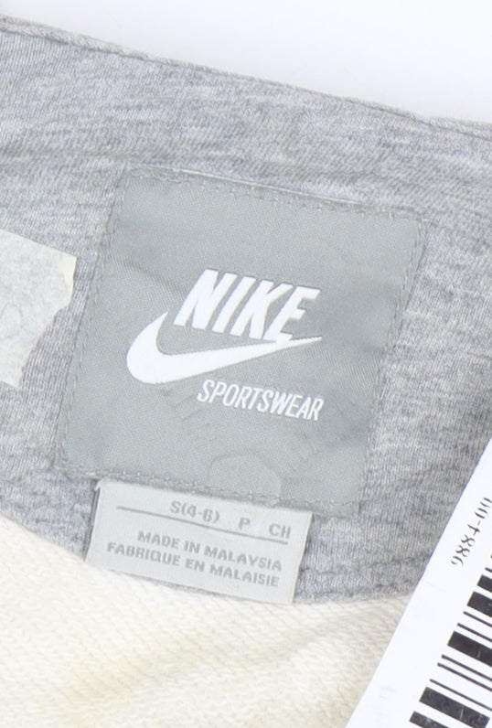 Nike Sportswear Women's White Cotton Full Zip Hoodie Size S