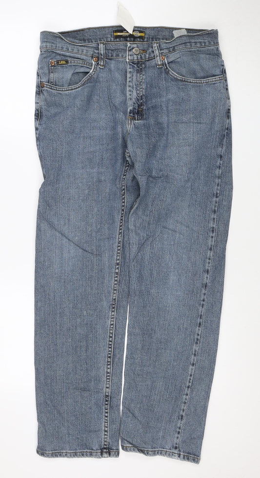 Lee Men's Blue Straight Leg Regular Fit Jeans 32x30