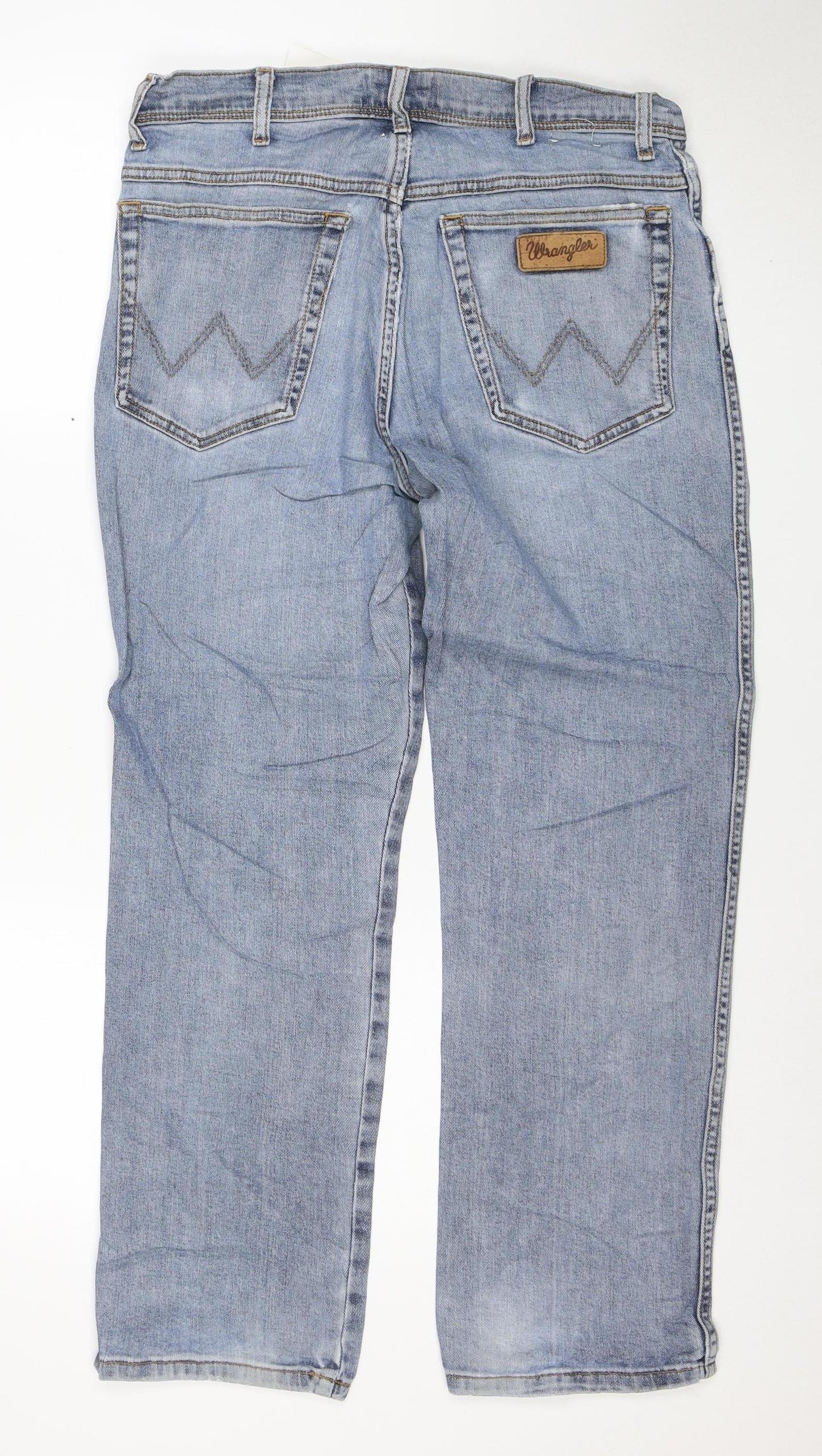 Wrangler Men's Blue Regular Fit Straight Jeans W32 L30 Texas