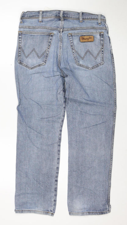 Wrangler Men's Blue Regular Fit Straight Jeans W32 L30 Texas