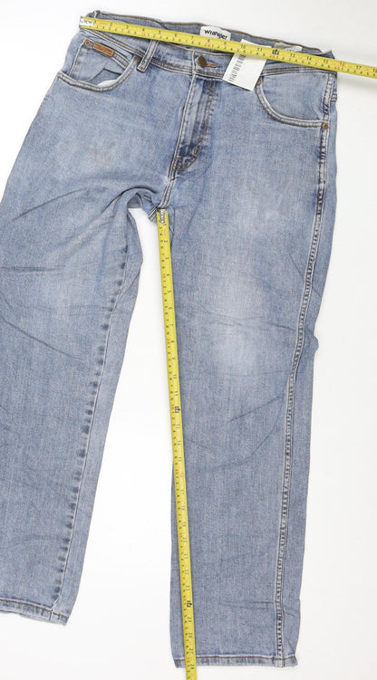 Wrangler Men's Blue Regular Fit Straight Jeans W32 L30 Texas