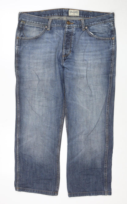 Wrangler Men’s Blue Regular Fit Straight Leg Ace Jeans W36 L32