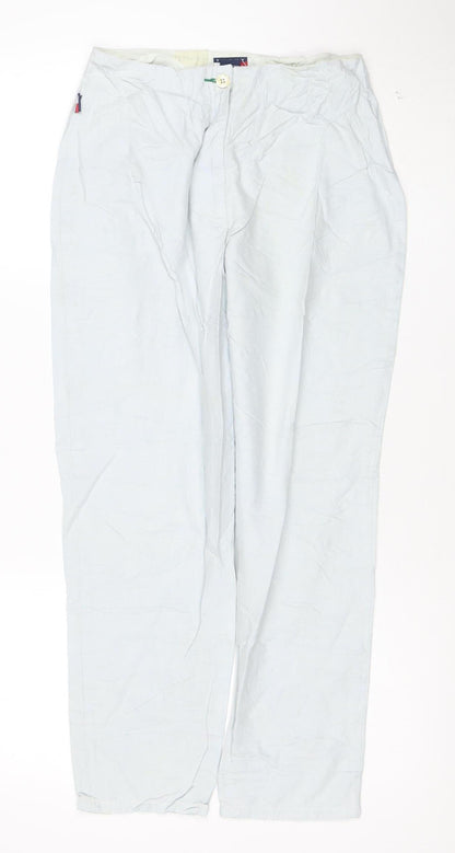 Tommy Hilfiger Womens White Chino Trousers Size 4 Cotton Preppy