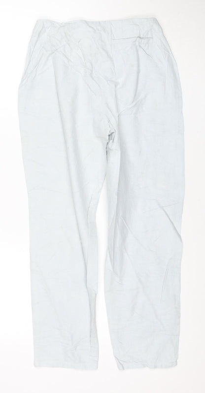Tommy Hilfiger Womens White Chino Trousers Size 4 Cotton Preppy