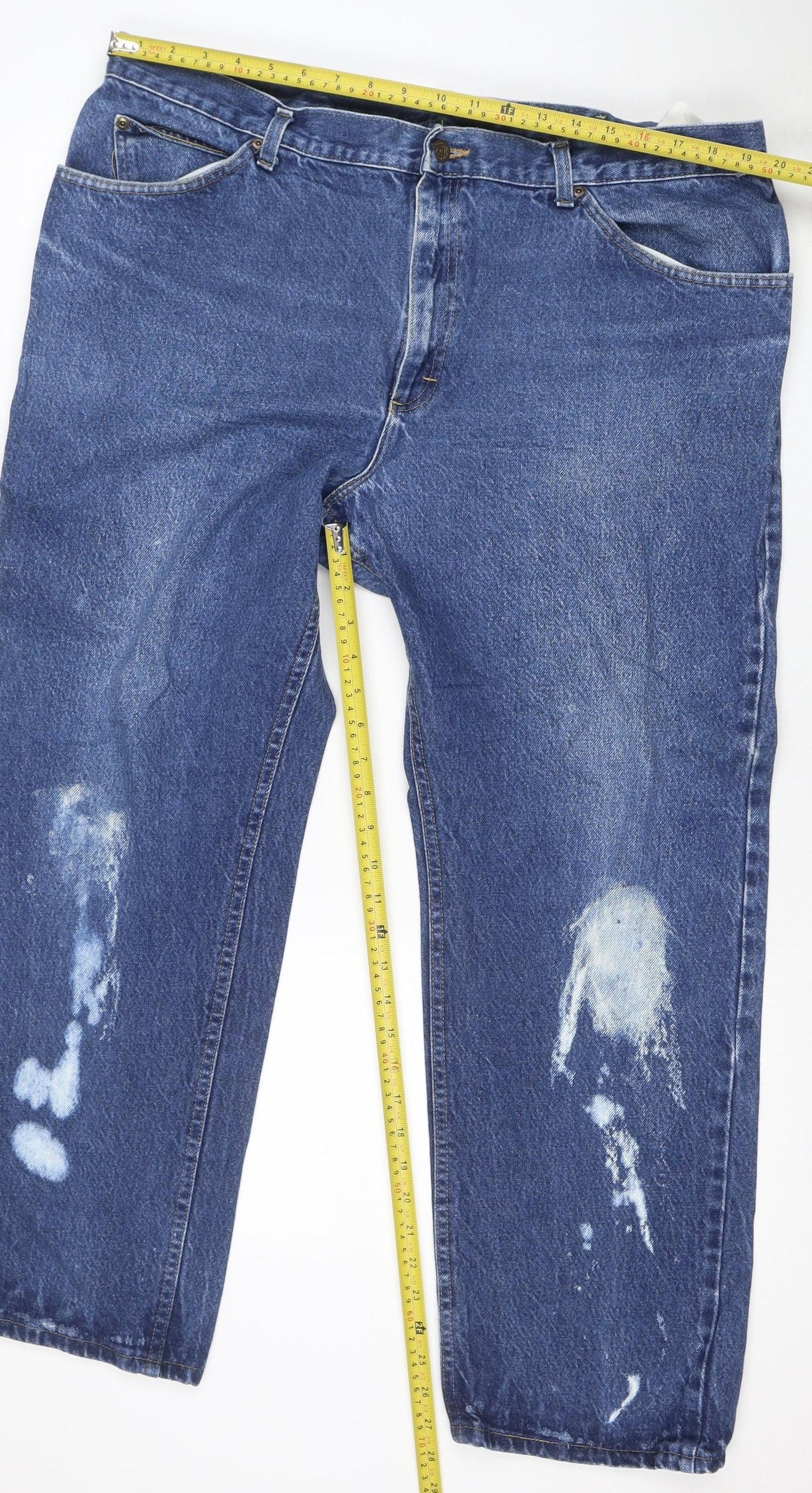 Lee Mens Blue 32x30 Straight Leg Denim Jeans Retro Vintage
