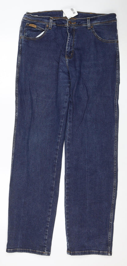 Wrangler Men's Blue Texas Straight Jeans W36 L34 Denim Classic