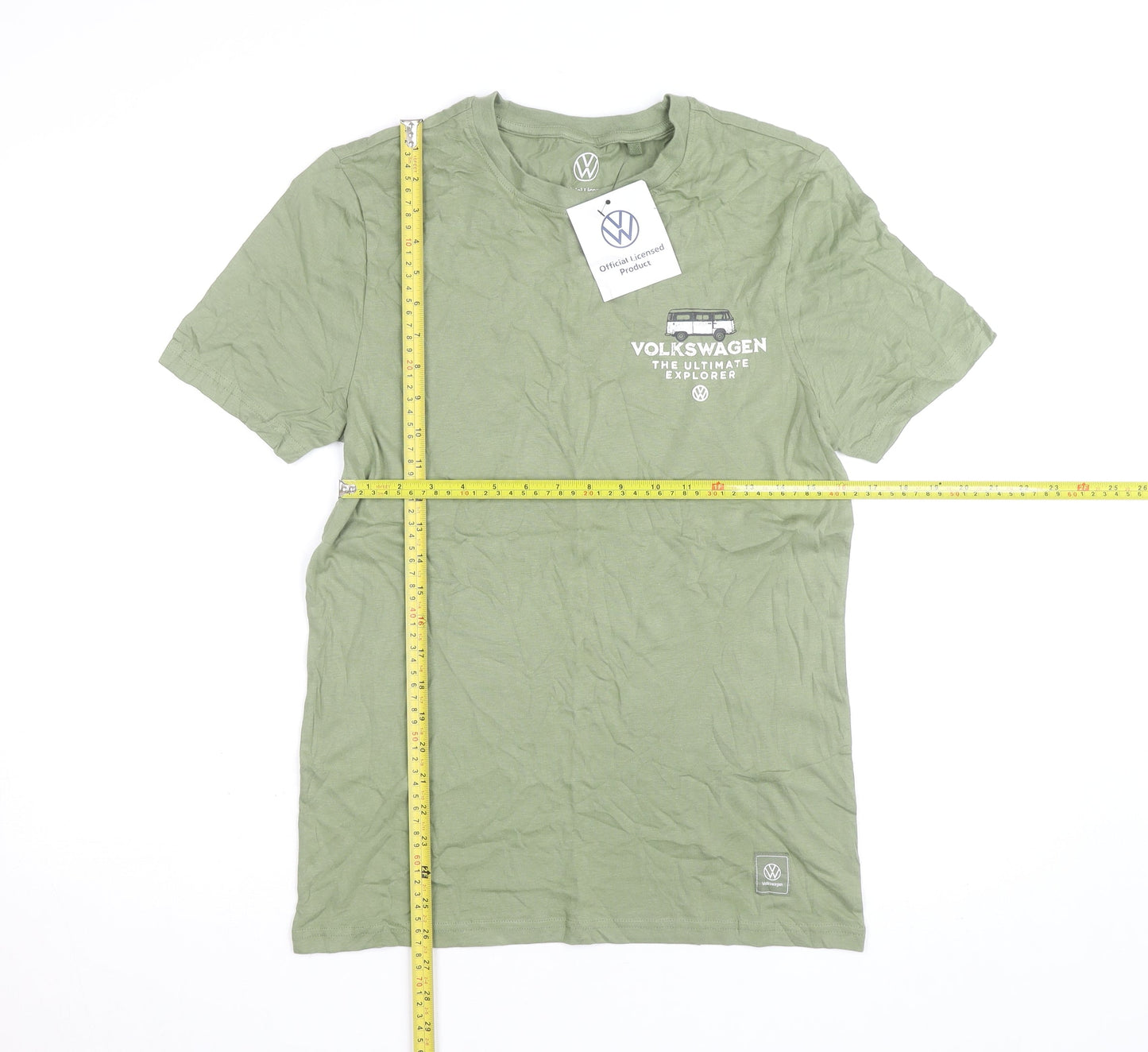 Volkswagen Men's Green Short Sleeve Crew Neck Graphic T-Shirt Small
