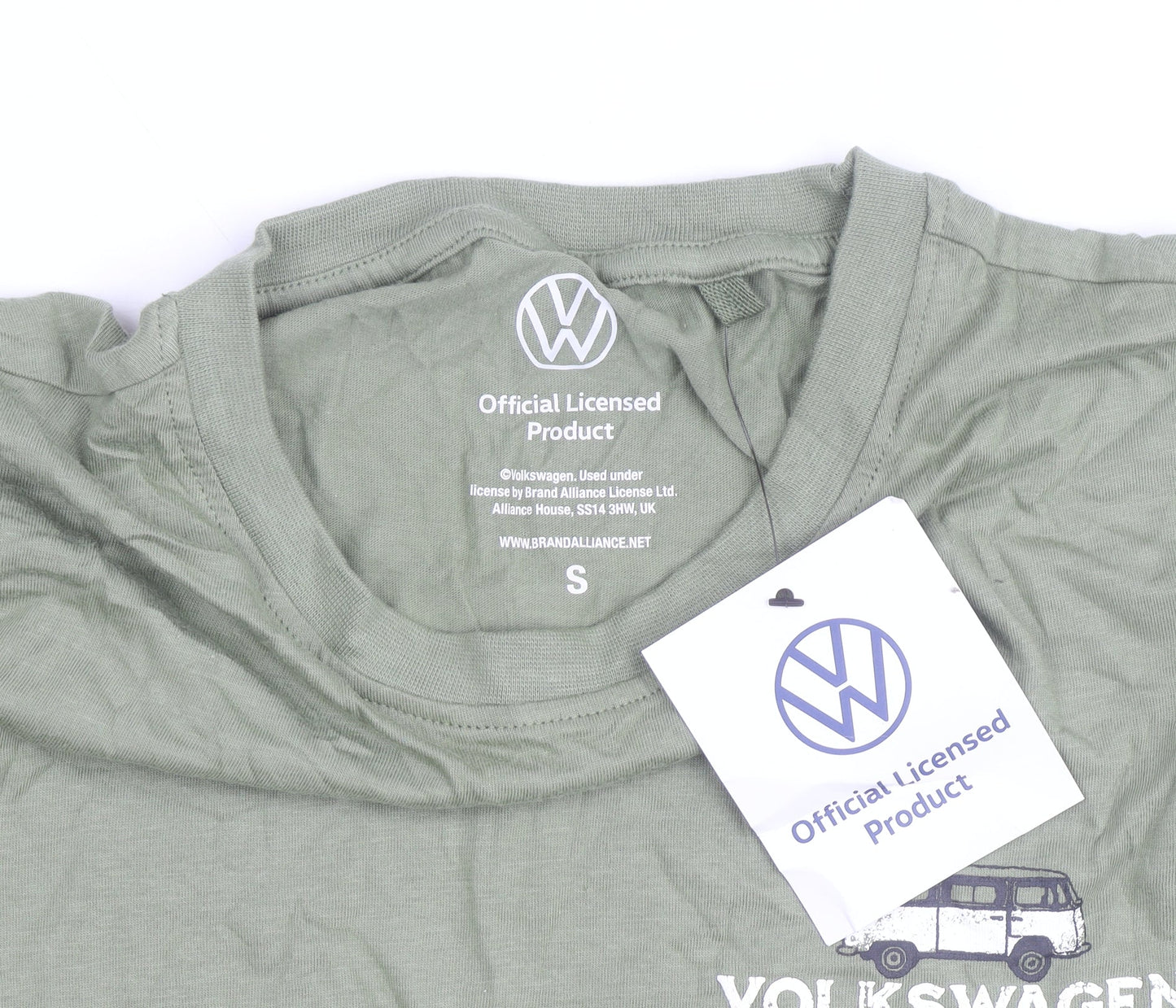 Volkswagen Men's Green Short Sleeve Crew Neck Graphic T-Shirt Small