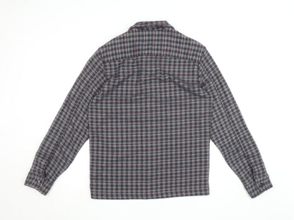 H&M Men's Grey Check Regular Fit Long Sleeve Button-Up Shirt Size S