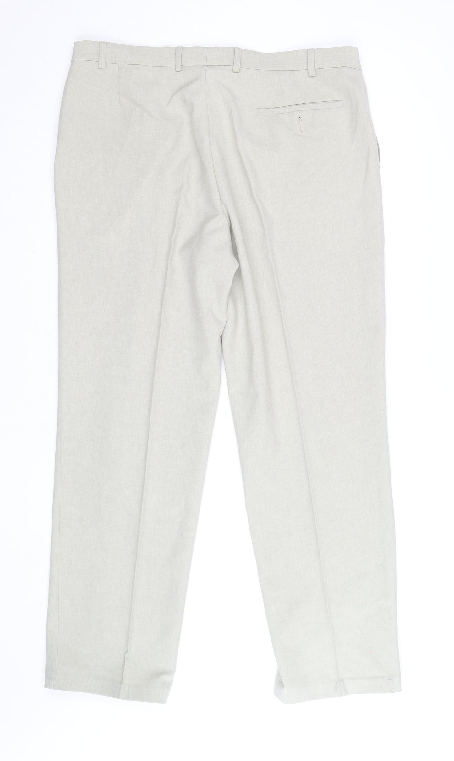 Marks and Spencer Men's Beige Regular Fit Chino Trousers 34W 31L