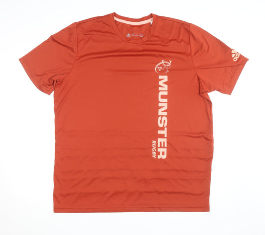 Adidas Men's Red Munster Rugby XL Active T-Shirt