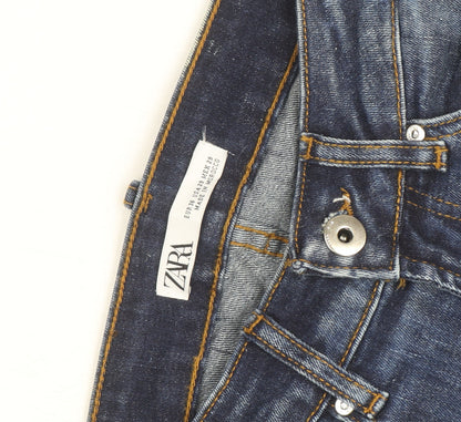 Zara Women's Blue Skinny Jeans Size 10 Slim Fit Mid Rise Denim