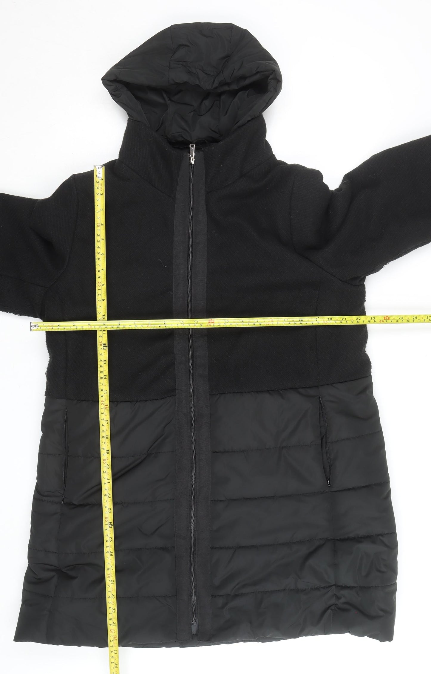 J’aime La Vie Women’s Black Long Hooded Puffer Coat Size 18