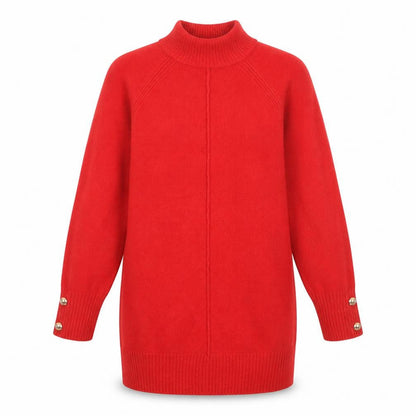 River Island Womens Red High Neck Knit Jumper Size M