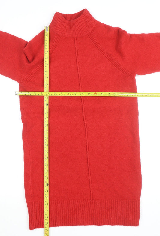 River Island Womens Red High Neck Knit Jumper Size M