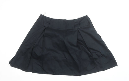 River Island Womens Black Pleated Short Skirt Size 10