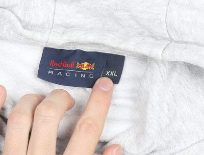 Red Bull Racing Men's Grey 2XL Pullover Hoodie Fleece Sportswear