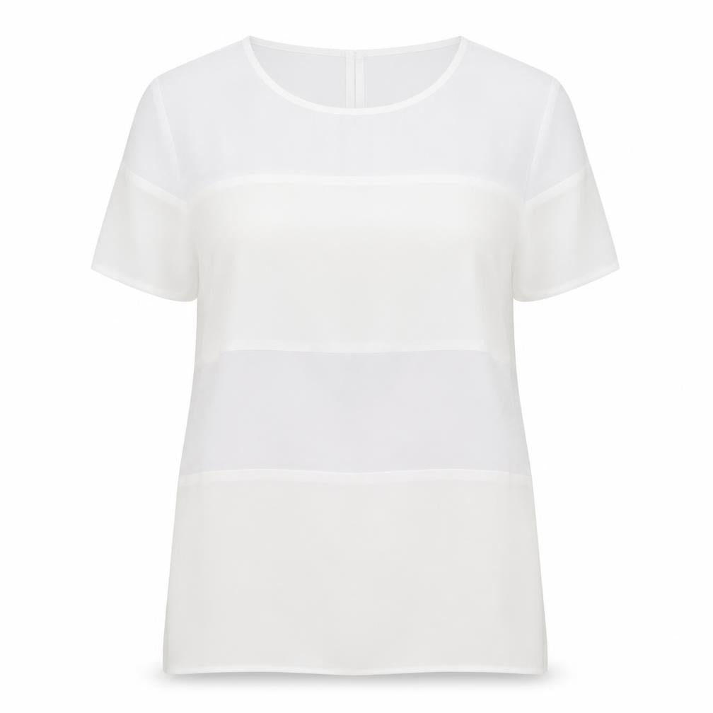 Miss Selfridge Women’s White Chiffon Short Sleeve Blouse Size 14