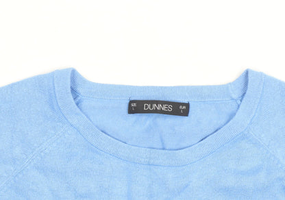 Dunnes Women's Blue Viscose Crew Neck Pullover Jumper L