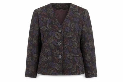 Thistle Mill Women's Multicoloured Wool Blazer Size 16 Classic Lined Jacket