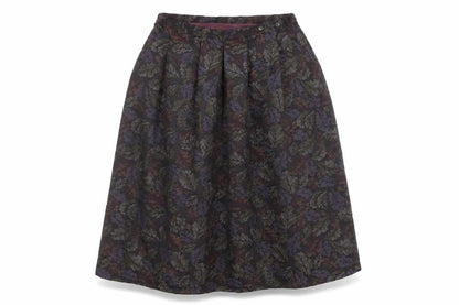 Thistle Mill Women’s Multicoloured Wool A-Line Midi Skirt Size 18