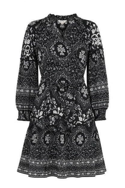 Marks & Spencer Women’s Black Floral Fit & Flare Knee Length Dress Size 6