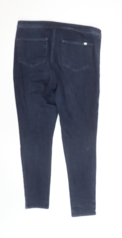F&F Women's Blue Skinny Jeans UK 14 Denim Stretch Classic Style
