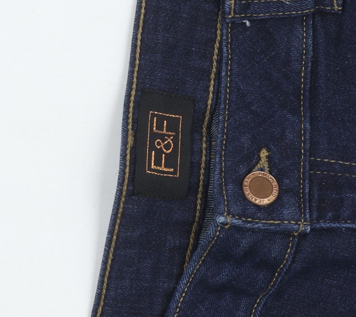 F&F Women Blue Skinny Stretch Denim Jeans Size 14 Regular