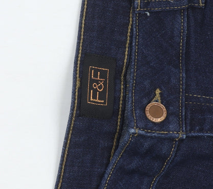 F&F Women Blue Skinny Stretch Denim Jeans Size 14 Regular