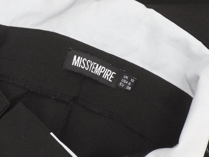 Missyempire Women’s Black High Waist Pleated Dress Trousers Size 10