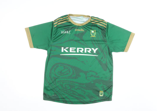 O'Neills Mens Green Kerry LGFA Football Jersey T-Shirt Size M