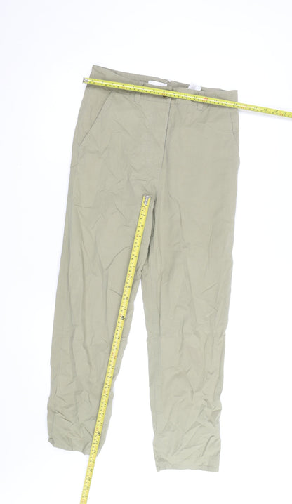 COS Women Beige Chino Trousers Size 10 Regular Fit