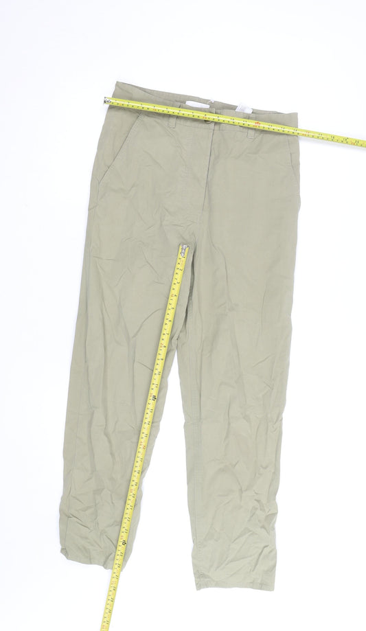 COS Women Beige Chino Trousers Size 10 Regular Fit