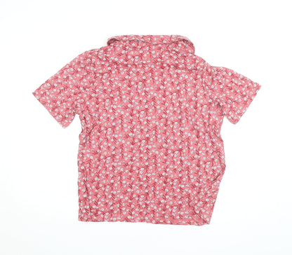 Seasalt Cornwall Womens Pink Floral Organic Cotton Blouse Size 18