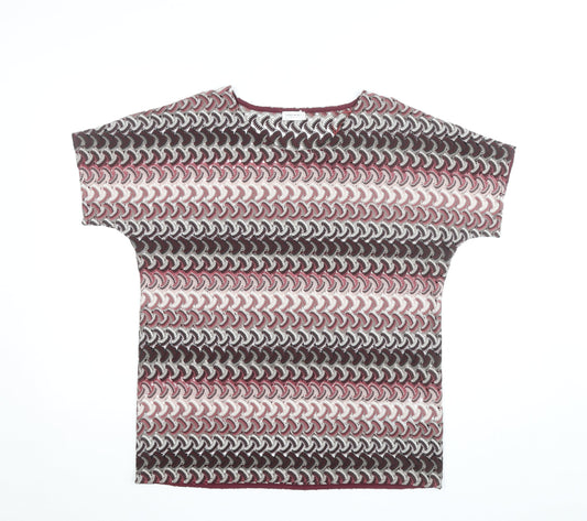 Gerry Weber Women’s Multicoloured Knit Short Sleeve Blouse Size 14