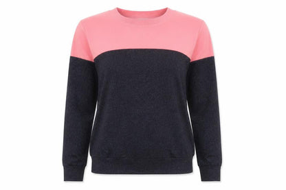 & Other Stories Women’s Pink Blue Knit Colourblock Jumper Size S
