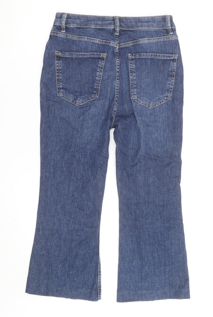 Marks and Spencer Women’s Blue Cropped Flared Jeans Size 10 Short