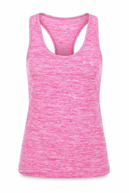 USA Pro Women's Pink Racerback Tank Top Size 8 Slim Fit