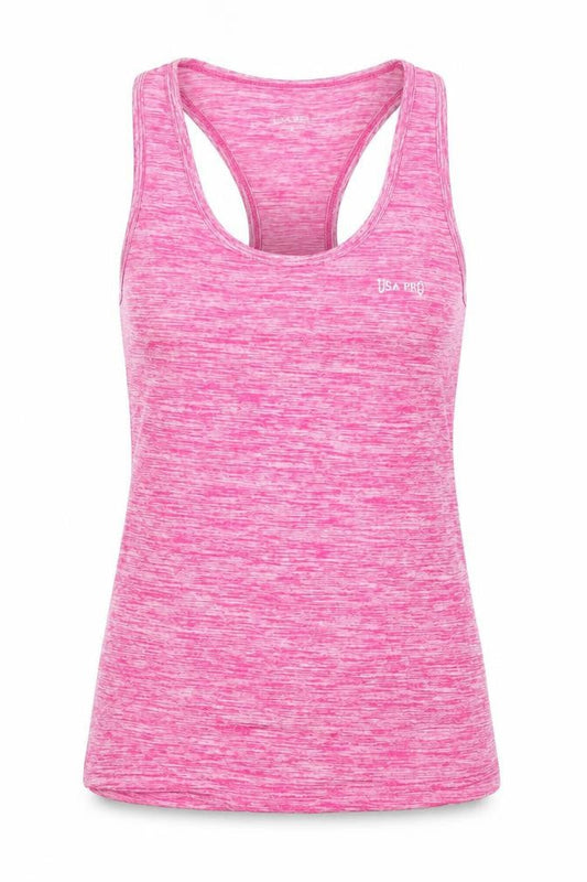 USA Pro Women's Pink Racerback Tank Top Size 8 Slim Fit