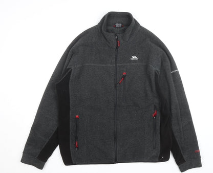 Trespass Men's Grey Fleece Jacket L 108cm Full Zip Outdoor Hiking
