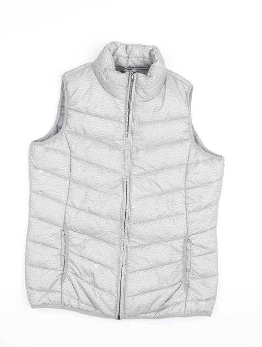 Esmara Women's Grey Puffer Waistcoat Gilet Size 12 Regular Fit